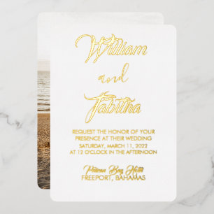 Formal Elegant Wedding Foil Invitation