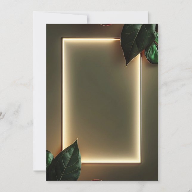 Formal Event Invitation with Gold Foil Frame (Front)