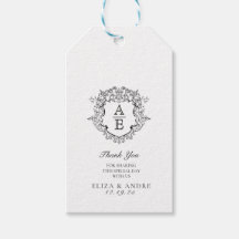 Formal Floral Crest Monogram Wedding