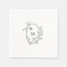 Formal Floral Crest Monogram Wedding