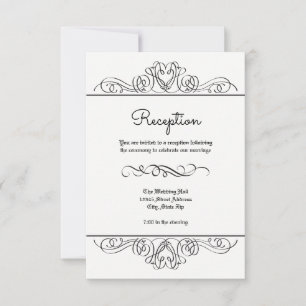 Formal Floral Flourish - Reception Invitation