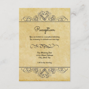 Formal Floral Flourish - Reception Invitation