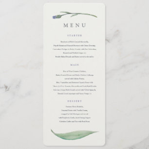 FORMAL FLORAL MENU