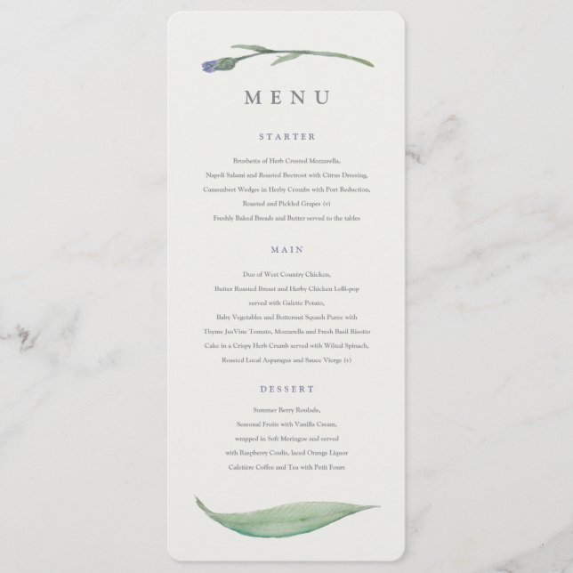 FORMAL FLORAL MENU (Front)