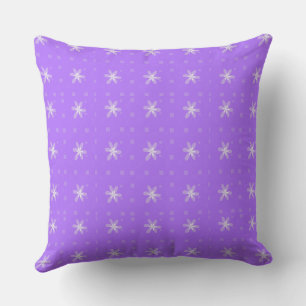Formal Floral Square Conundrum Purple Cushion
