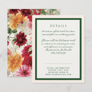 Formal Florals Sage Green Garden Wedding Enclosure Card