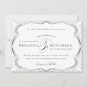 Formal Flourishes Elegant Wedding Invitation