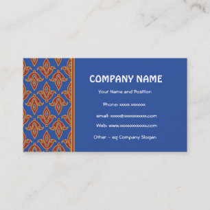 Formal French Navy, Maroon and Gold Business Card