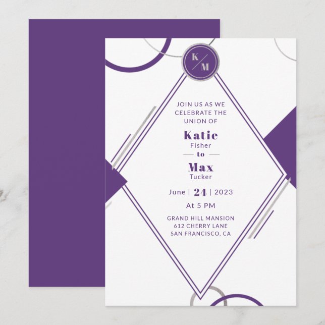 Formal Geometric Invite (Front/Back)