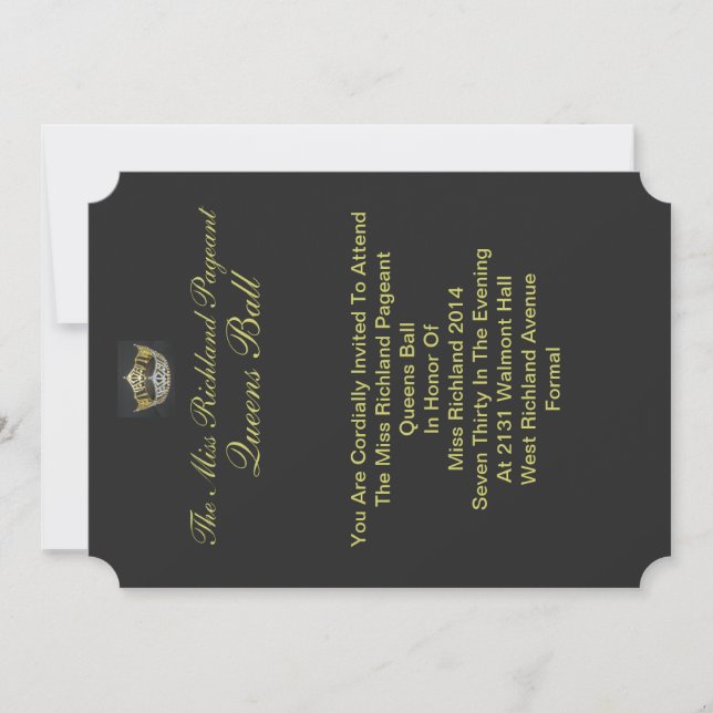 Formal Gold Crown Invitation II (Front)