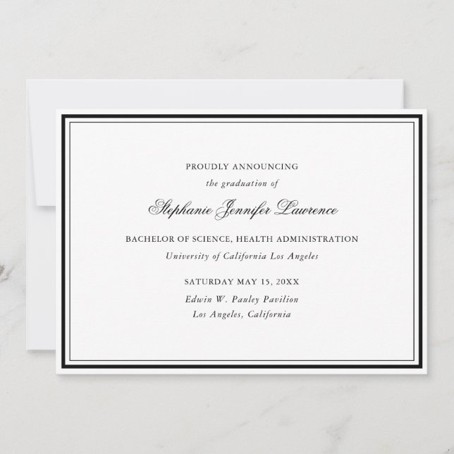 Formal Graduation Announcement (Front)