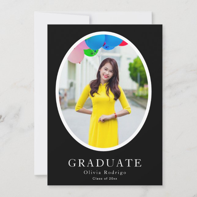 Formal Graduation Party Invite | Bold & Elegant (Front)