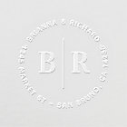 Formal Initials Typography Wedding Return Address