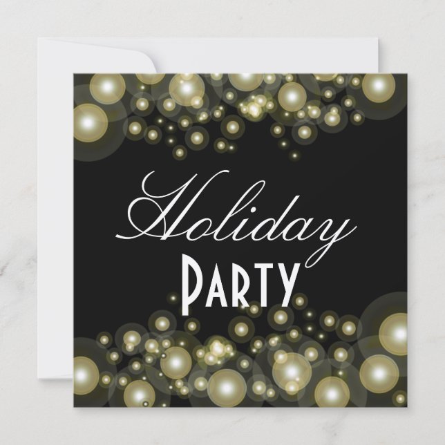 Formal invitations, champagne bubbles invitation (Front)