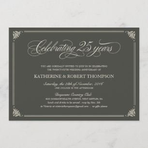 Formal Invitations for 25th Wedding Anniversary