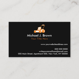 Formal Lawnmower landscape gardening Business Card