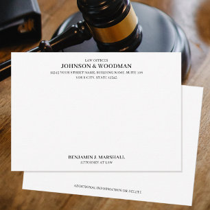 Formal Legal & Professional Attorney at Law Black Card