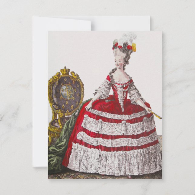 Formal Marie Antoinette ~ Invitations (Front)