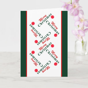Formal Merry Christmas, Hanging Ornament Christmas Card
