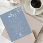 Formal Minimal Dusty Blue I Spy Wedding Game<br><div class="desc">This formal minimal dusty blue i spy wedding game is perfect for a rustic wedding. The design features watercolor wild herbs in a dusty blue background.</div>