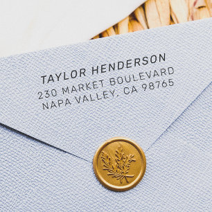 Formal Minimalist Simple Name & Return Address Self-inking Stamp