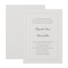 Formal Modern Classic Double Frame Ecru Wedding