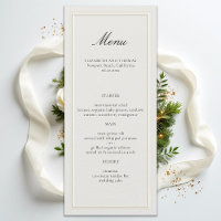 Formal Modern Classic Elevated Frame Ecru Wedding
