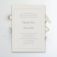 Formal Modern Classic Elevated Green Ecru Wedding