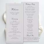 Formal Modern Classic Ivory Wedding Program<br><div class="desc">Celebrate your ceremony in timeless style with this Formal Modern Classic Wedding Program, part of the Elevated Collection. Designed with a refined double frame and elegant typography layout, it balances traditional sophistication with a modern minimalist aesthetic. Printed on a soft ivory background with a subtle watercolor paper texture, this program...</div>