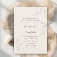 Formal Modern Classic Wild Roses Garden 2 Wedding