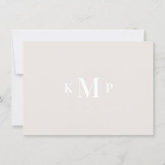 Formal Monogram Personal Stationery Invitation