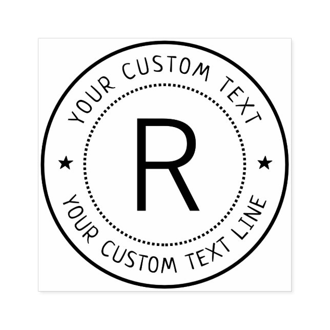 Formal Monogram Round Stamp (Imprint)