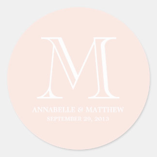 Formal Monogram Wedding Favour Label