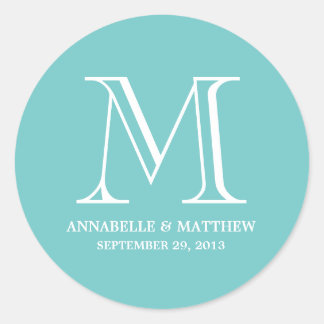 Formal Monogram Wedding Favour Label
