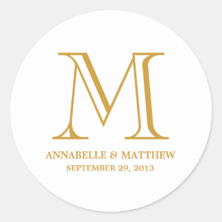 Formal Monogram Wedding Favour Label