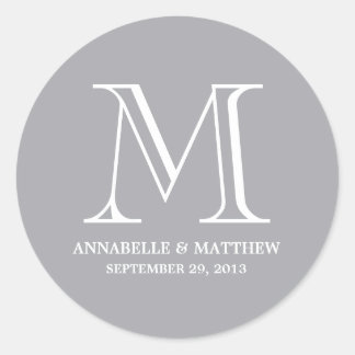 Formal Monogram Wedding Favour Label