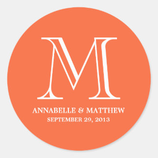 Formal Monogram Wedding Favour Label