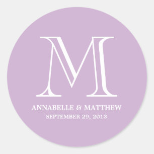 Formal Monogram Wedding Favour Label