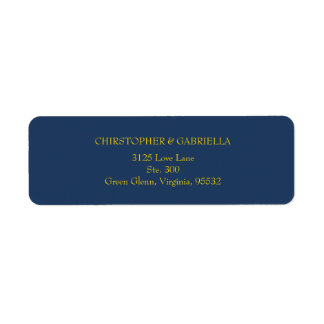 Formal Navy and Gold Simple Wedding