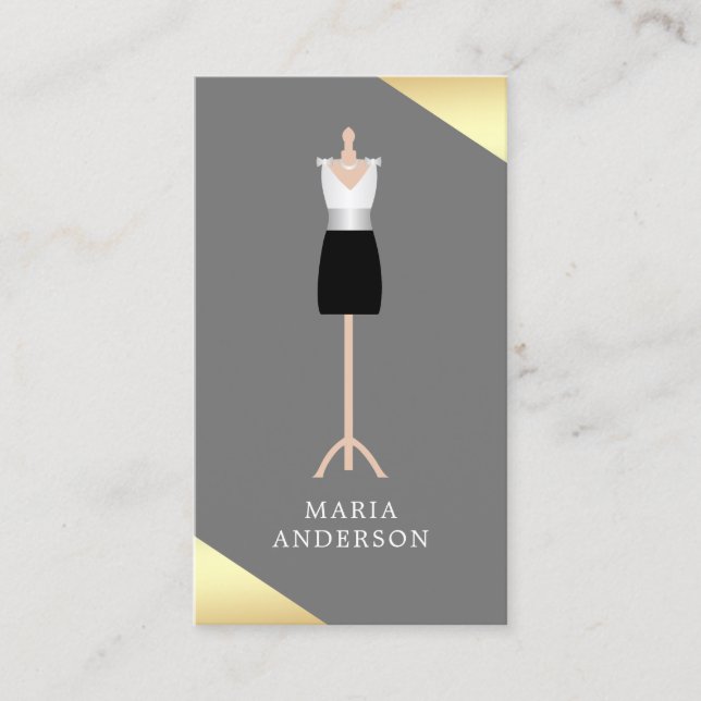 Formal Office Dress Form Mannequin Fashion Stylist Business Card (Front)