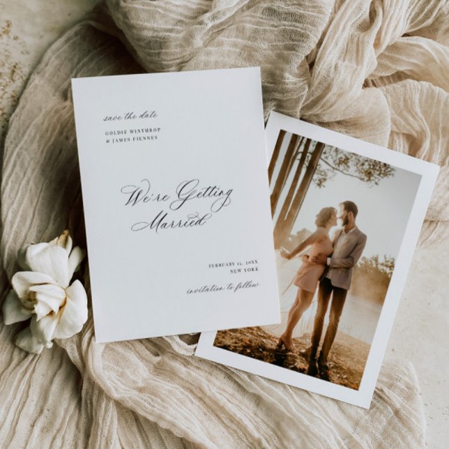 Formal Photo Save the Date Engagement Wedding Card (Creator Uploaded)