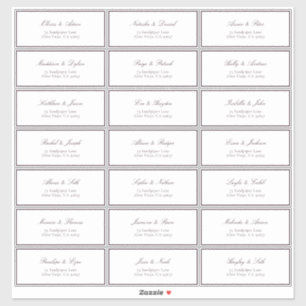 Formal Plum Classic Wedding Guest Address