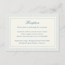 Formal Preppy French Blue Stripes Reception