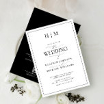 Formal QR Code Black White Monogram Script Wedding Invitation<br><div class="desc">Are you looking for a modern, formal, and elegant wedding invitation? Look no further than our Elegant Formal QR Code Black White Monogram Calligraphy Wedding Invitation! This beautiful invite features your personalised monogram in black and your personal details accented with modern hand lettered calligraphy. Plus, on the back there is...</div>