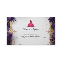 Formal Quinceañera with Dress Code Instructions