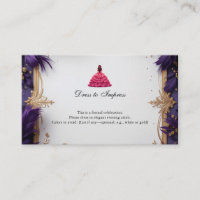 Formal Quinceañera with Dress Code Instructions