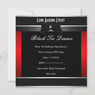 Formal Red Black Tie Corporate Invite