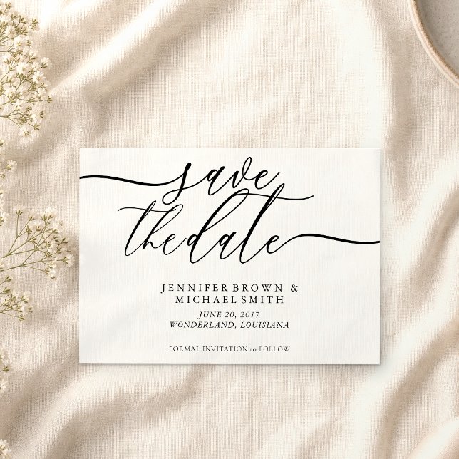Formal Script Wedding Save Date Photo Save The Date (Creator Uploaded)