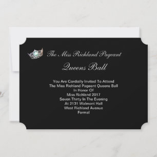 Formal Silver Crown Invitation IV-Autograph Back