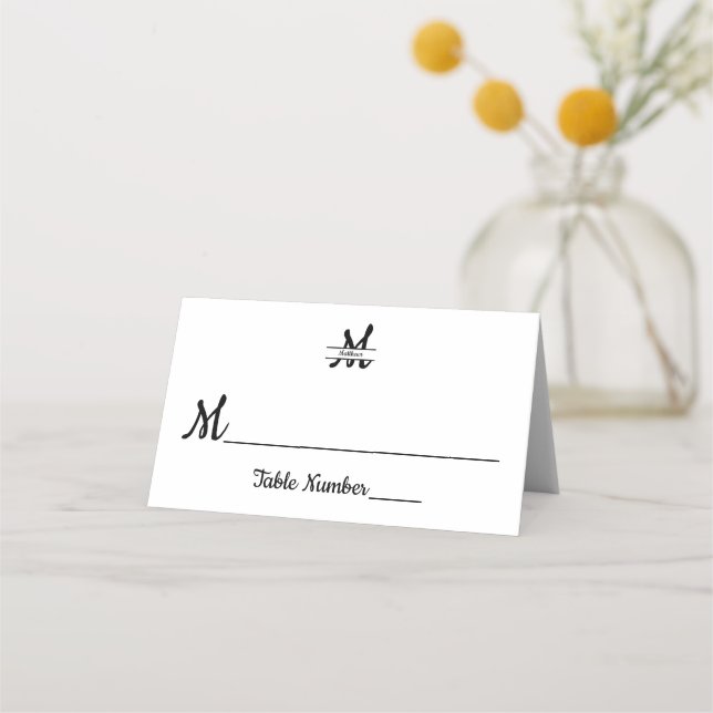 Formal Simple Elegant Cookie - Escort Card (Front)